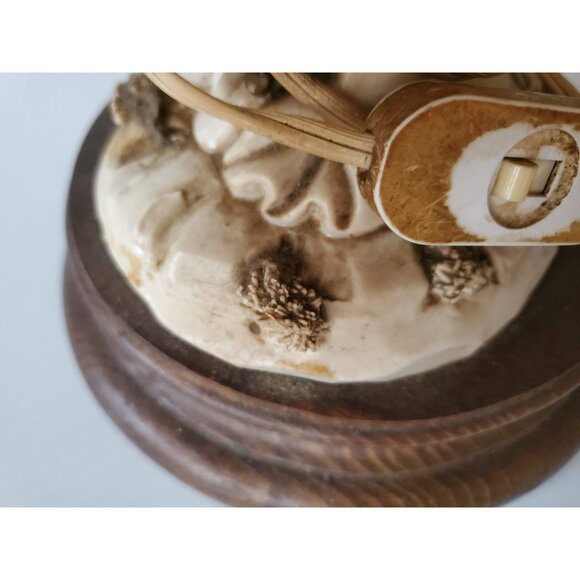 VINTAGE CAPODIMONTE HAND PAINTED LAMP MADE IN ITALY - Picture 12 of 12